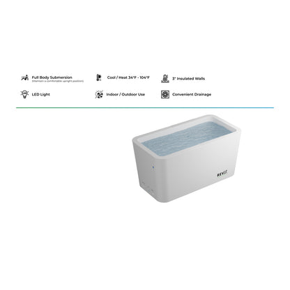 COLD PLUNGE X Tub | High Performance Chiller + Filter System | By RevX Wellness
