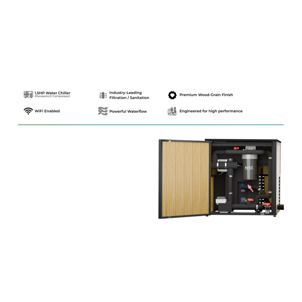 COLD PLUNGE X Tub | High Performance Chiller + Filter System | By RevX Wellness