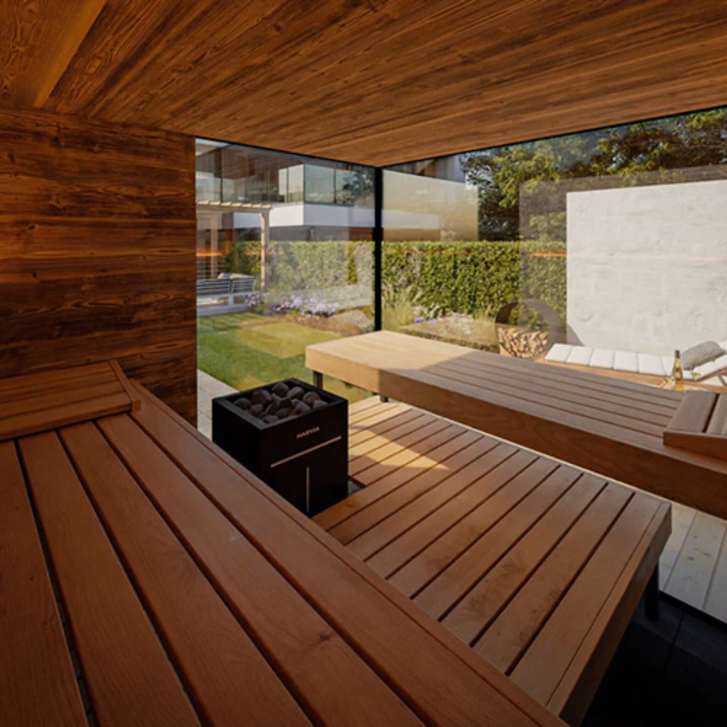 OMBRA SAUNA SUITE 5-Person Luxury Outdoor Traditional Steam Sauna | By Thermasol
