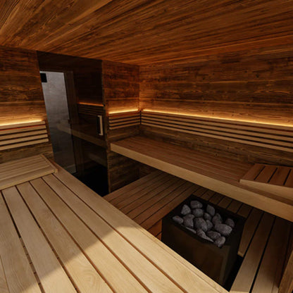 OMBRA SAUNA SUITE 5-Person Luxury Outdoor Traditional Steam Sauna | By Thermasol