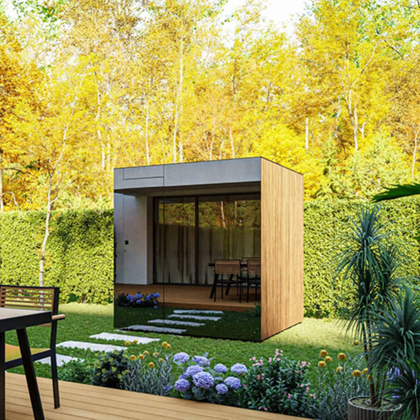 SPECTRA | 4-Person Outdoor Traditional Steam Sauna Cabin By ThermaSol