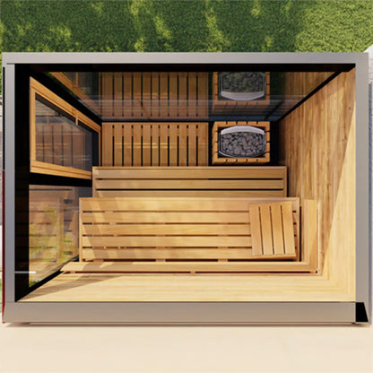 VERA 3-Person Outdoor Traditional Steam Sauna | By Thermasol