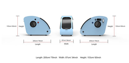 TIMEPOD 2 | Triangular Hard-Shell Hyperbaric Chamber 2.0 ATA | By MedEq Fitness