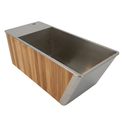 ICE BATH | Wood Stainless Steel Plunge | Contrast Of Cold Or Heat Recovery | Ozone + Filter Cleaning | By Med EQ Fitness