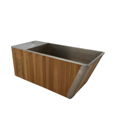 ICE BATH | Wood Stainless Steel Plunge | Contrast Of Cold Or Heat Recovery | Ozone + Filter Cleaning | By Med EQ Fitness
