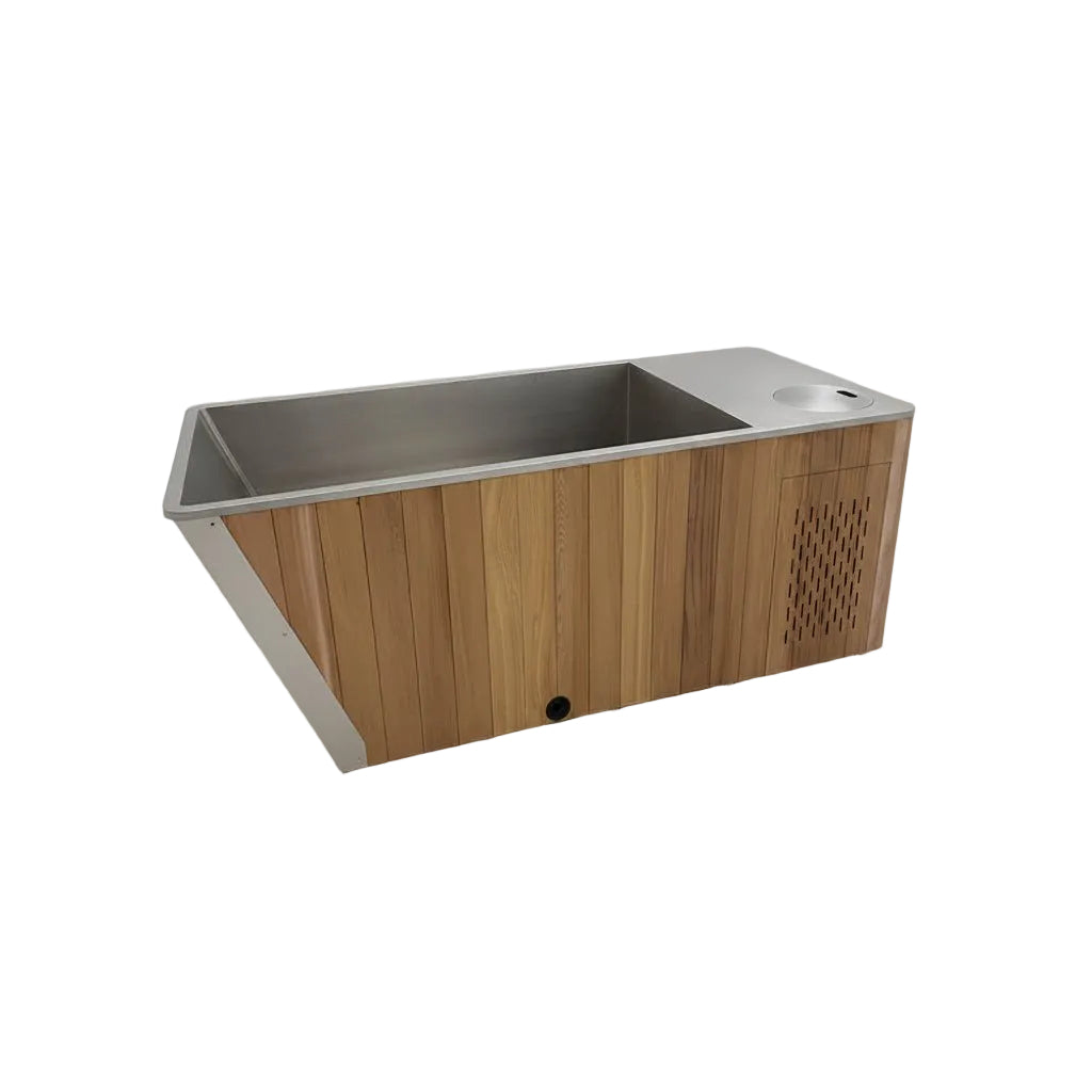 ICE BATH | Wood Stainless Steel Plunge | Contrast Of Cold Or Heat Recovery | Ozone + Filter Cleaning | By Med EQ Fitness